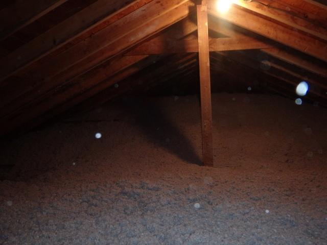 Attic After Cellulose Insulation Install