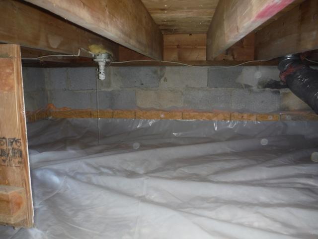 Crawl Space After Air Sealing