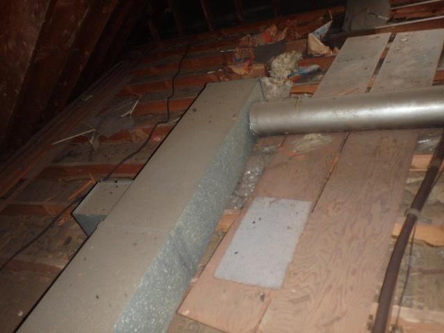 Unprotected Duct Work in Attic