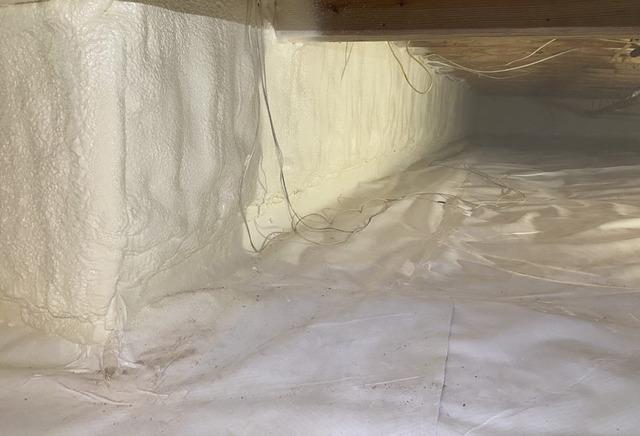 Spray Foam Added to the Walls